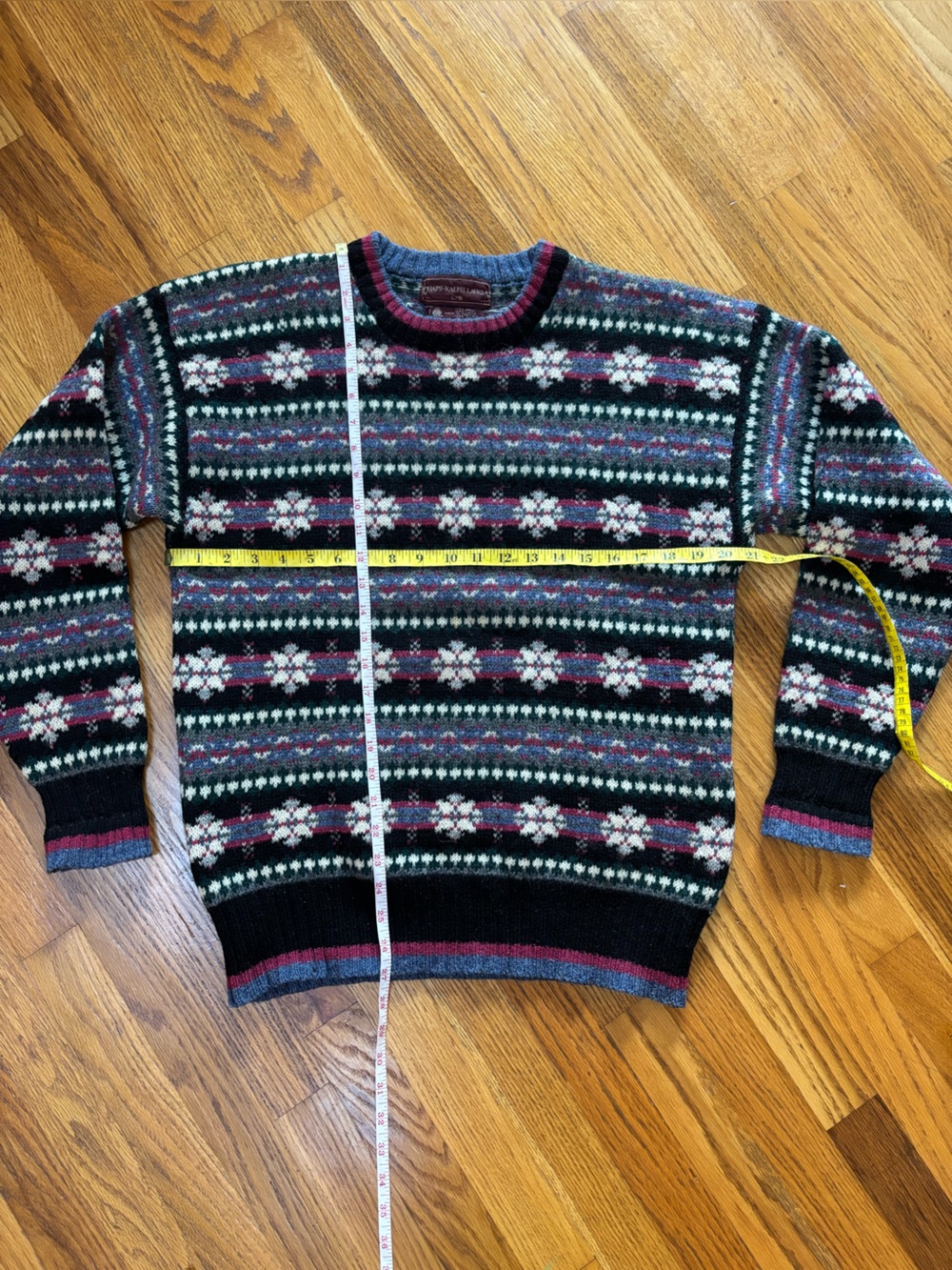 Chaos by Ralph Lauren Vintage winter motif wool sweater size large - Picture 6 of 8